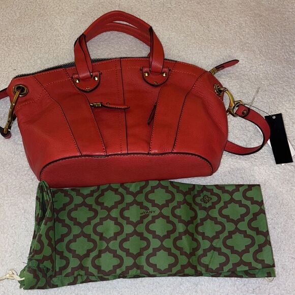 orYANY Jennah Orange Leather Convertible Satchel - Picture 8 of 13